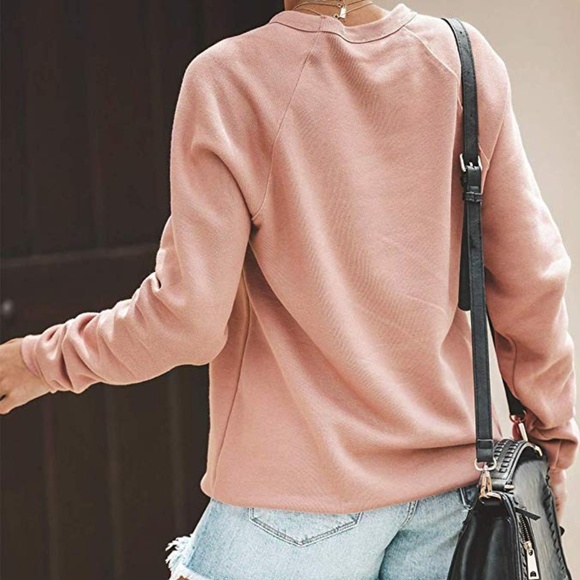 "Mom Mode" Sweatshirt - Light Peachy Pink Pullover - Picture 2 of 8